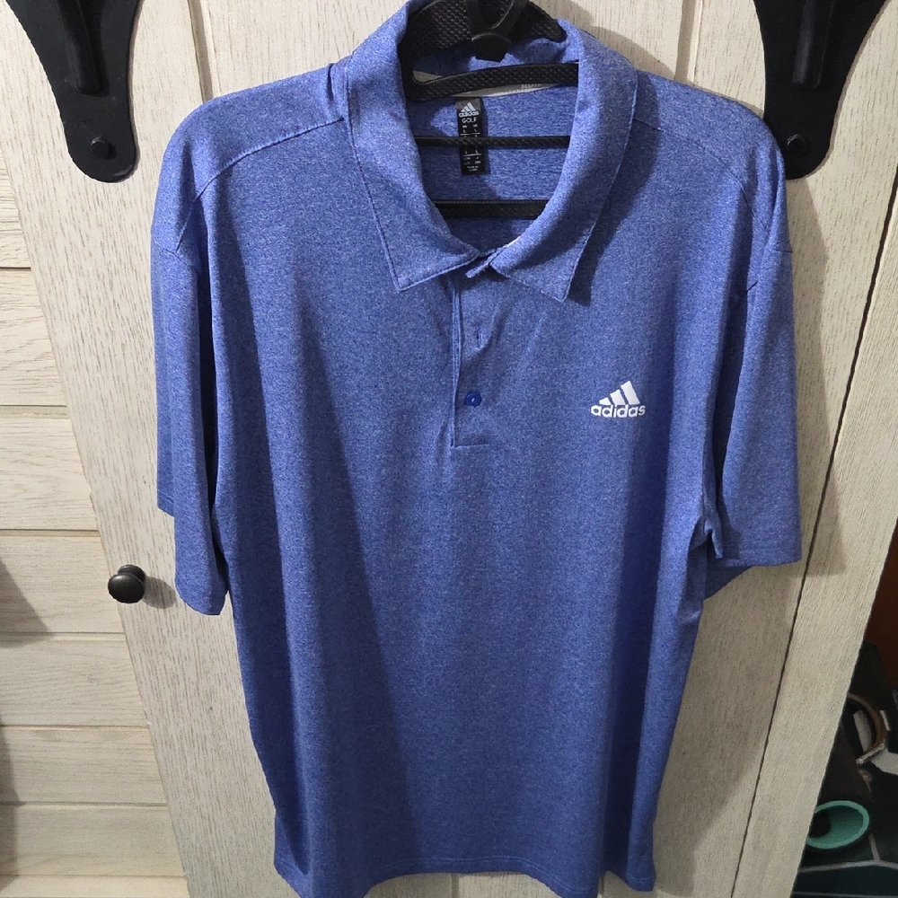 Adidas Blue Athletic Polo Shirt